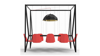 Illustration for article titled With This Swing Table in the Office, Work Becomes Play